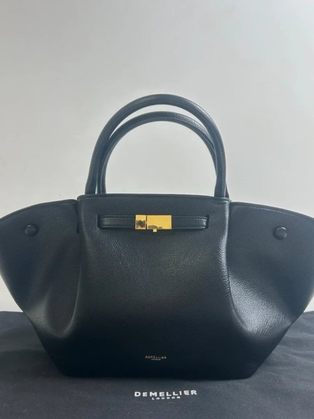 DeMellier New York Grained Leather Tote Bag